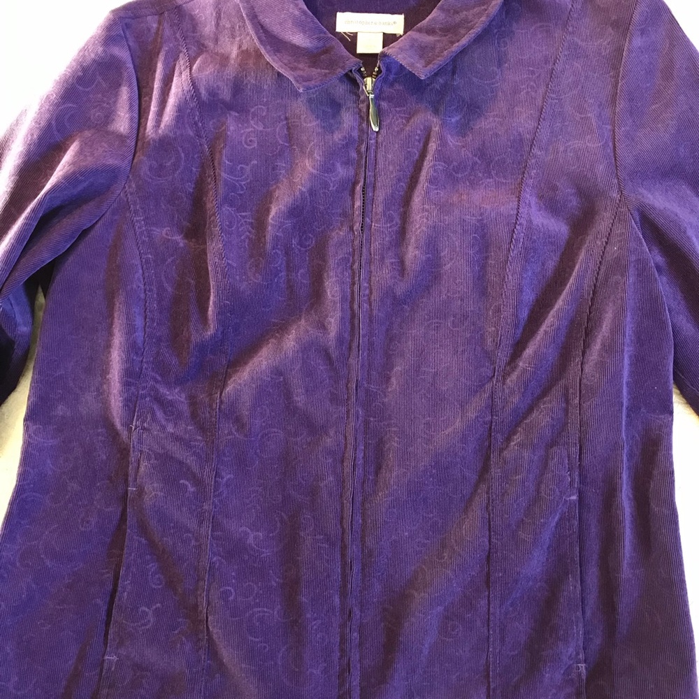 Christopher & Banks purple jacket large - Picture 5 of 8